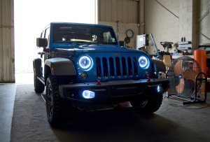 Jeep Wrangler Headlight Halo Kit - ORACLE Lighting - LED - White - `07-`17 Jeep Wrangler Headlight Halo Kit - ORACLE Lighting - LED - White - `07-`17